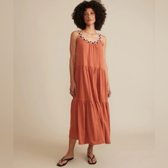 Marine Layer Sleeveless Orange Maxi Dress Small - Picture 2 of 9